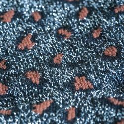 Chaussettes Léopard Noir et argent  en coton peigné
