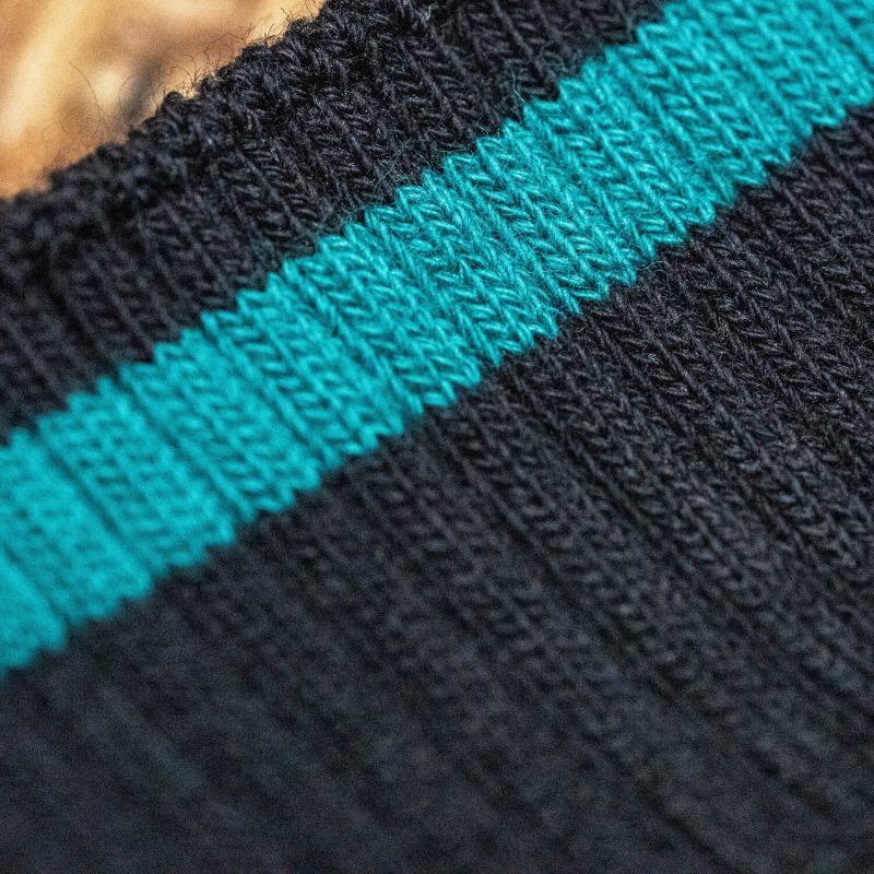 Pique knit socksBlack and Green
