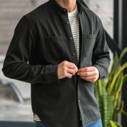Black denim jacket - 280 gr/m²