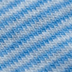 Chaussettes rayées Bleu lagon  en coton peigné
