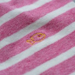 Wide Stripes Mottled pink / beige socks  combed cotton