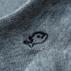 Plain Mottled grey ankle socks  combed cotton