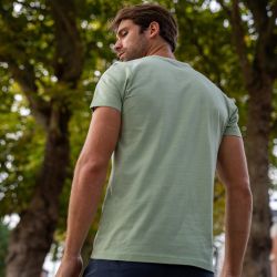 T-shirt 100% organic cotton Garment dye – Light green