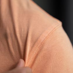 T-shirt 100% organic cotton Garment dye – Orange