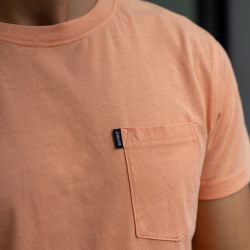 T-shirt 100% organic cotton Garment dye – Orange