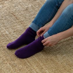 Socks - Violet Wool with Angora
