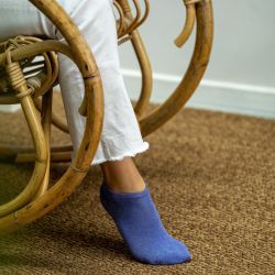 Ankle socks in combed cotton Plain - Lavander