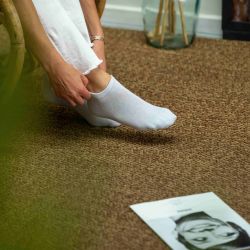 Coton ankle socks Silver White