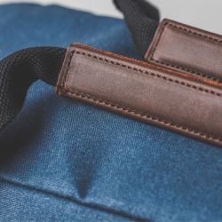 Weekend bag Weekender - Navy blue and mottled grey