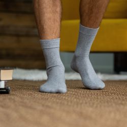 Pearl grey socks  combed cotton