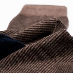 Hazelnut striped socks  combed cotton