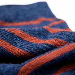 Wide Navy stripes socks  combed cotton