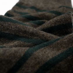 Wide khaki stripes socks  combed cotton