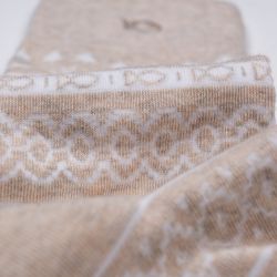 The Christmas Jacquard Beige socks  combed cotton