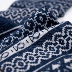 The Christmas Jacquard Blue socks  combed cotton
