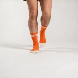 The Retro 09 Orange socks  combed cotton