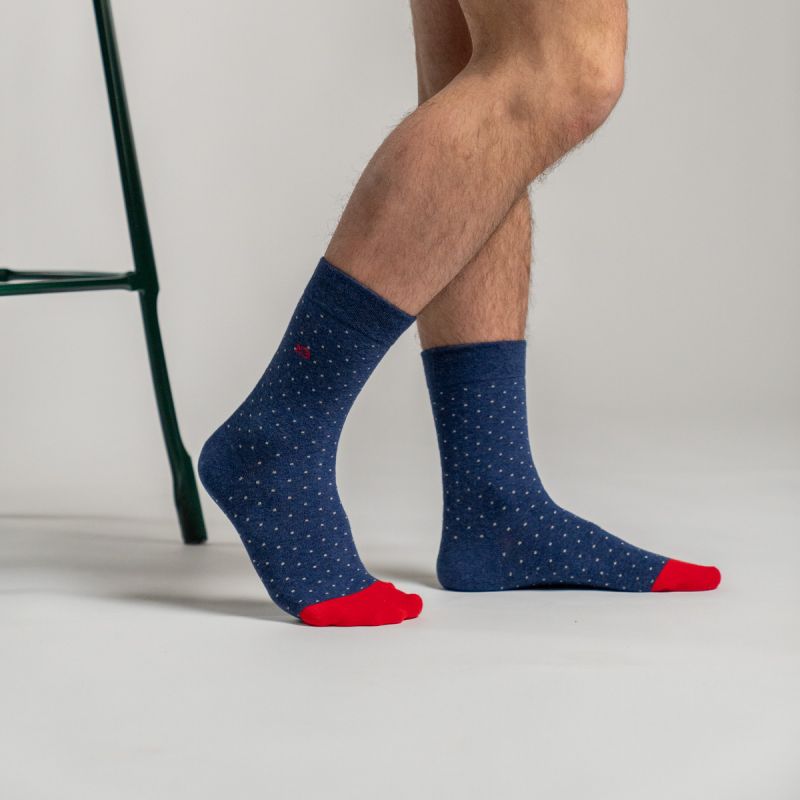 FRENCH SQUARE SOCKSCOMBED COTTON