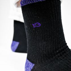 Vintage & glitter socks  in combed cotton Black