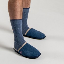 Ribbed slippers  Navy