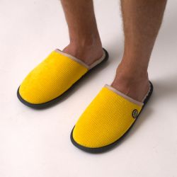 Ribbed slippers  Yellow