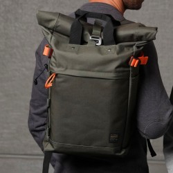 Backpack 100% recycled polyester  Rolltop - Khaki