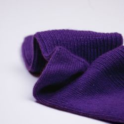 Chaussette en laine avec angora Purple