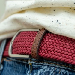 Elastic woven belt  Garnet