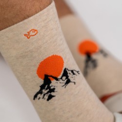 Socks in combed cotton  Patterned - Mont Blanc