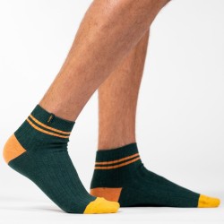 Socks in combed cotton  Mid-cuts - Green