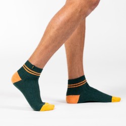 Socks in combed cotton  Mid-cuts - Green