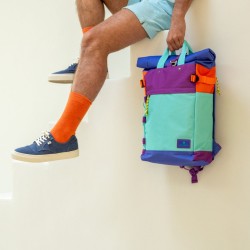 Backpack 100% recycled polyester  Rolltop - Multicolored