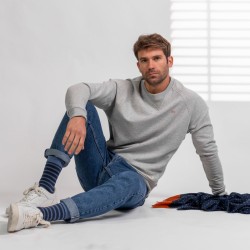 Organic cotton sweatshirt – Mottled light grey – 380 gr