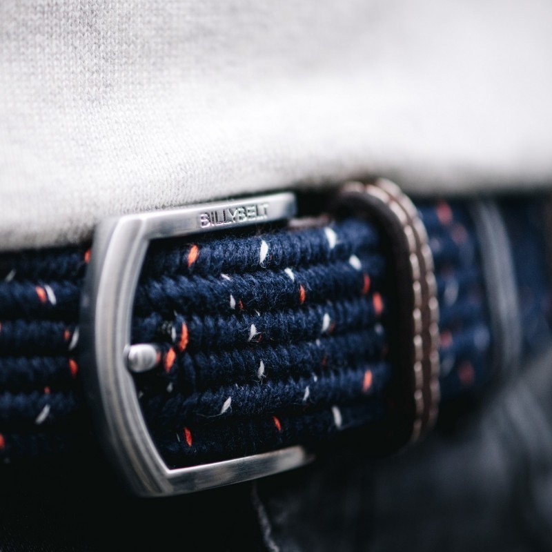 Peach wool braided belt