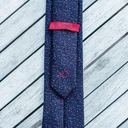 Cravate laine  Marine et rouge