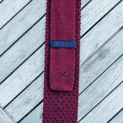 Knitted tie  Burgundy / Blue