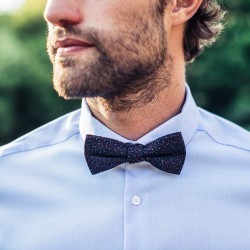 Wool bow tie  Navy / Red