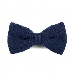 Knitted bow tie  Navy Blue