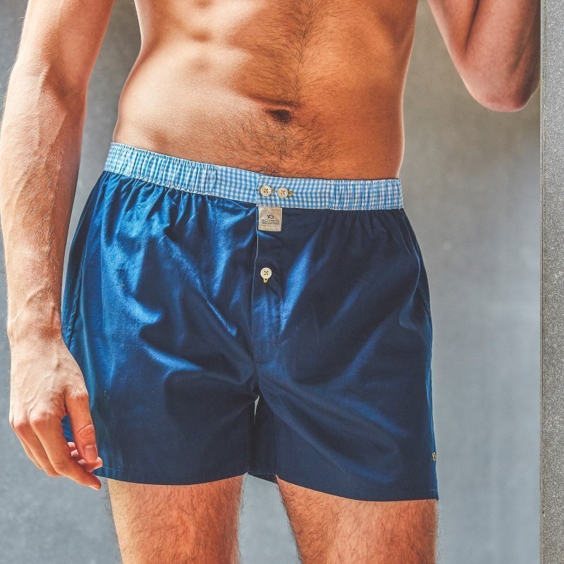 Men organic cotton boxer shorts Navy Blue