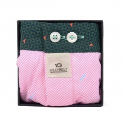 Organic cotton boxer shorts  Pink Herringbone