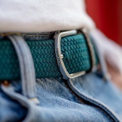 Caribbean Blue  Elastic woven belt