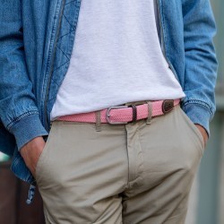 Elastic woven belt  Pink
