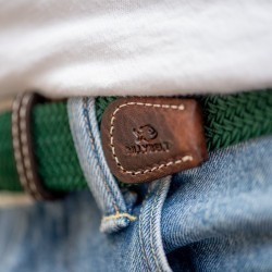 Imperial Green  Elastic woven belt