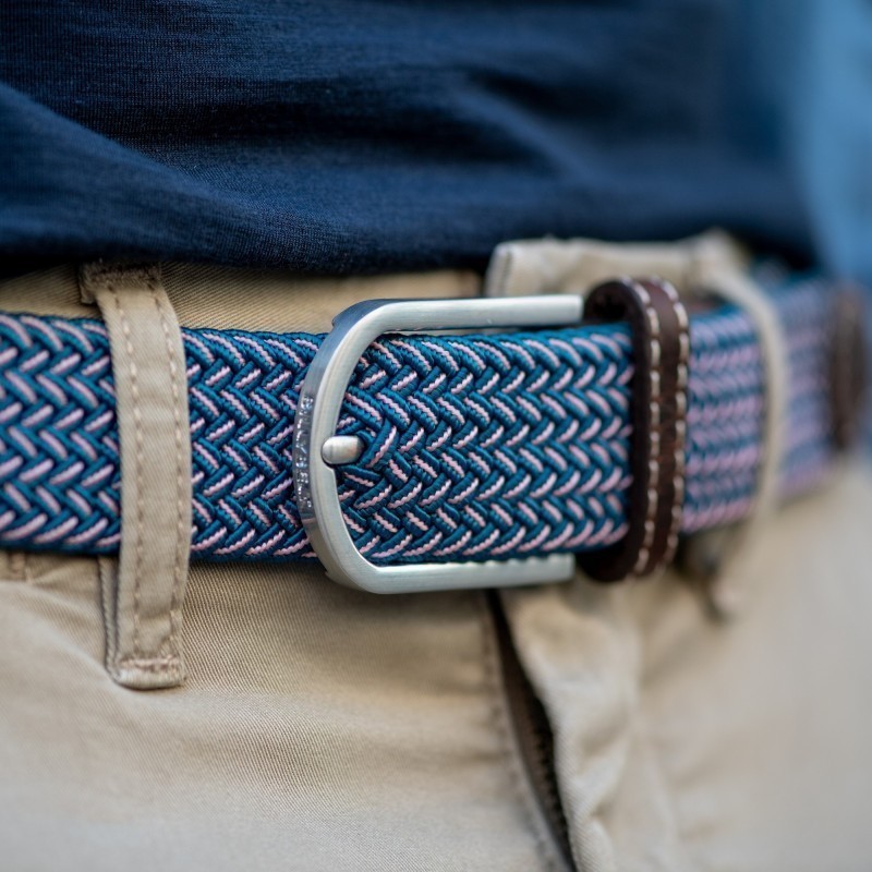 The Seoul blue woven belt