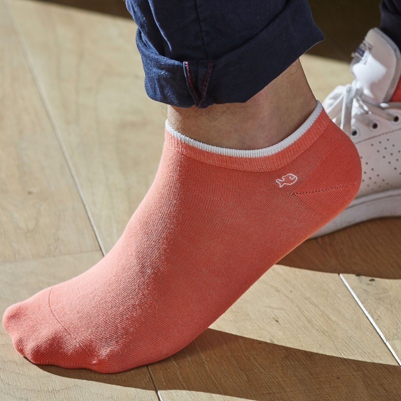 Cotton ankle socks Coral