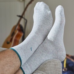 Mottled light grey socks  combed cotton