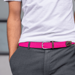 Elastic woven belt  Fuchsia Pink