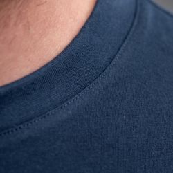 Organic cotton - Plain colour navy blue T-shirt - 190gr
