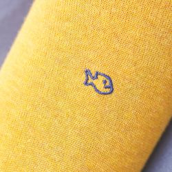 Mottled Mustard socks  combed cotton