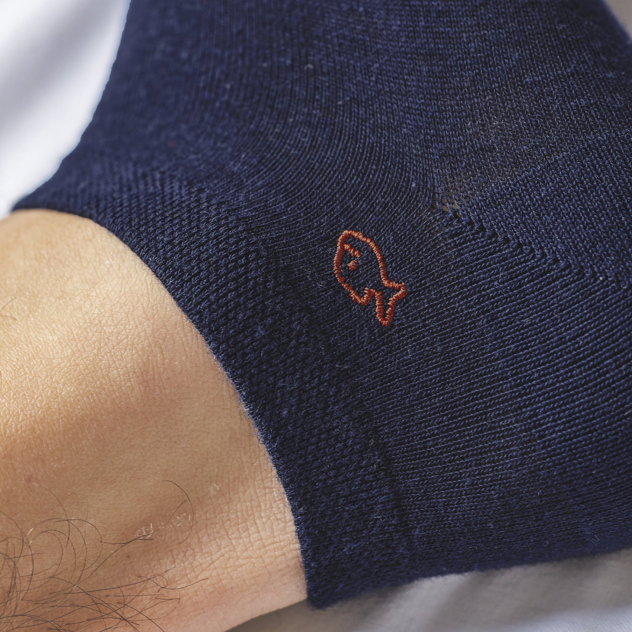 Ankle socks in combed cotton Plain - Dark blue