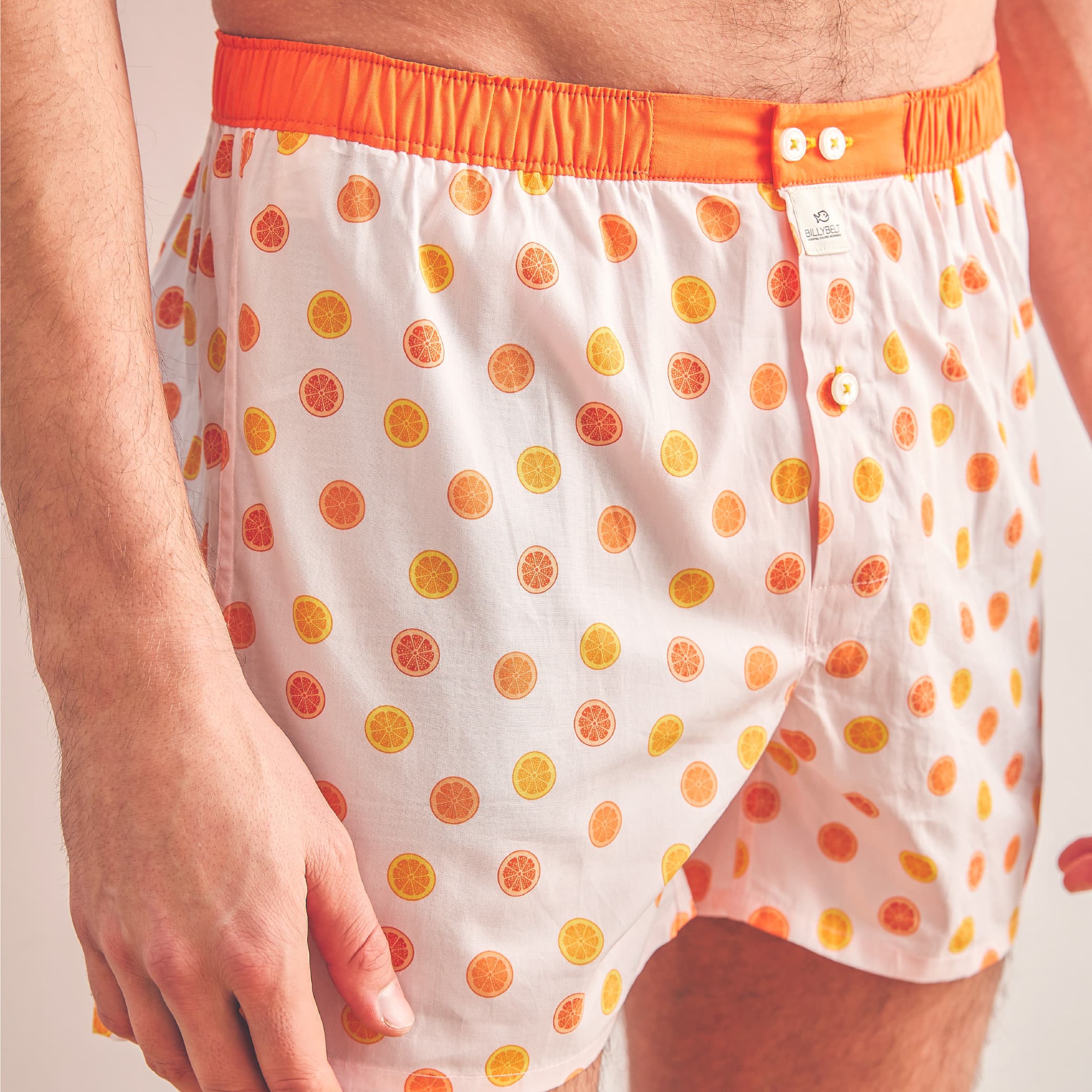 Boxer shorts 100% organic cotton Fruity orange